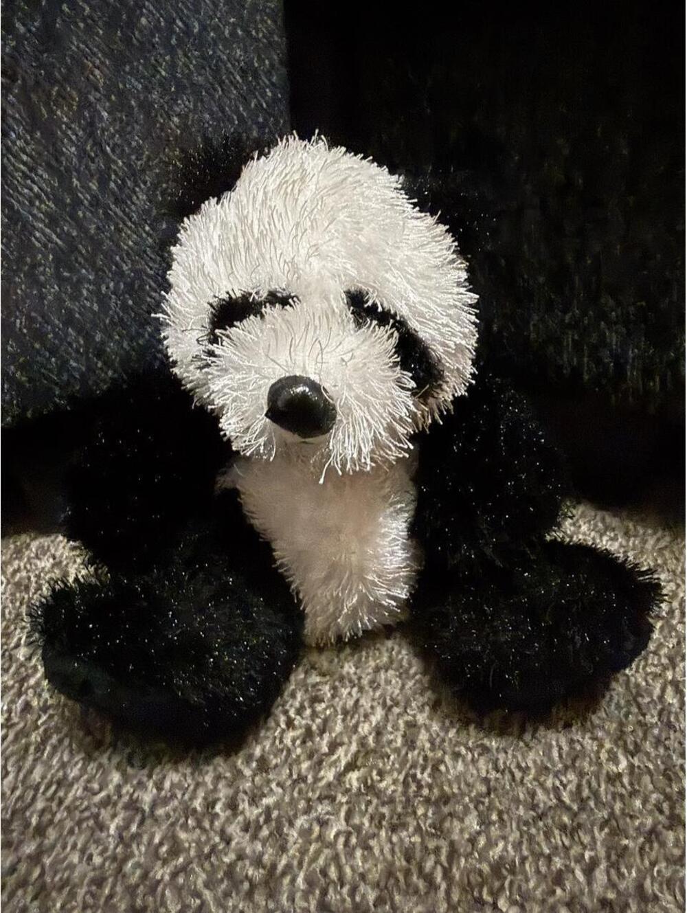 Black and white plush panda bear #ganz